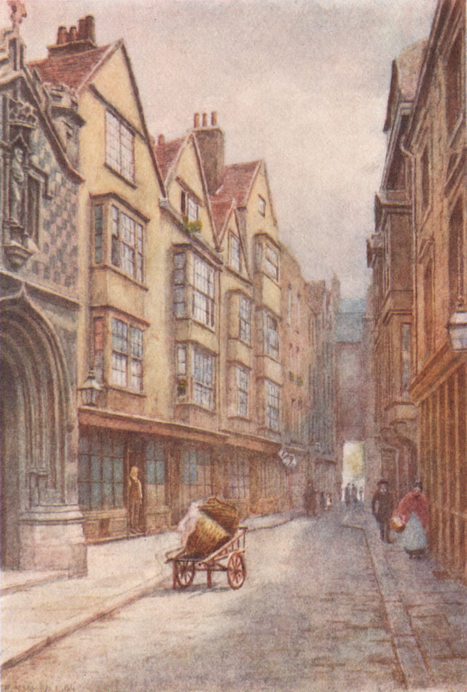 'Cloth Fair, West Smithfield, 1904'. Philip Norman. Vanished London 1905 print